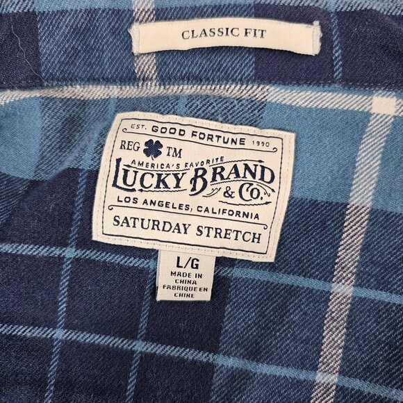 Lucky Brand Saturday Stretch Men’s Classic Fit Cotton Long Sleeve Shirt - Large - Picture 12 of 12